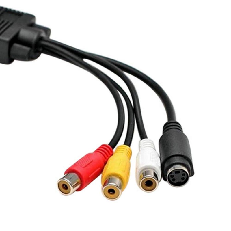 ANRANK High Performance VGA SVGA to S-Video 3 RCA Composite AV TV Out Adapter Converter Cable for PC Laptop - Image 5